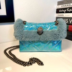Kurt Geiger Blue and Silver Crossbody Bag